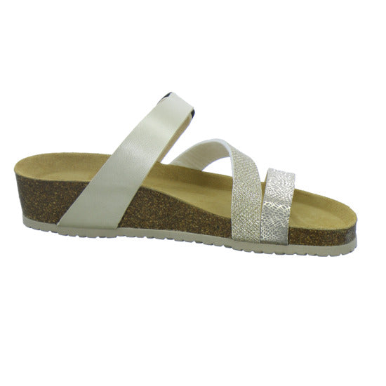 Longo Pantoletten Damen Tieffußbett-ab30mm Gold