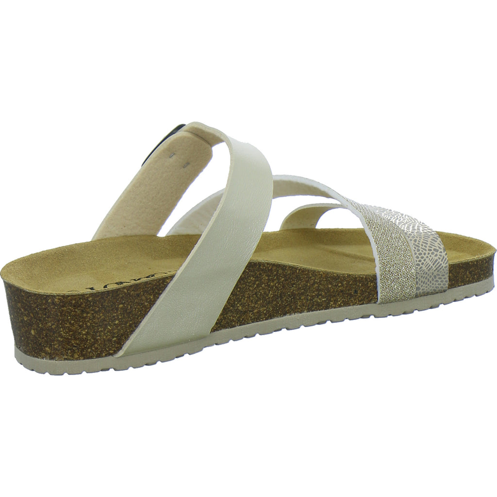 Longo Pantoletten Damen Tieffußbett-ab30mm Gold