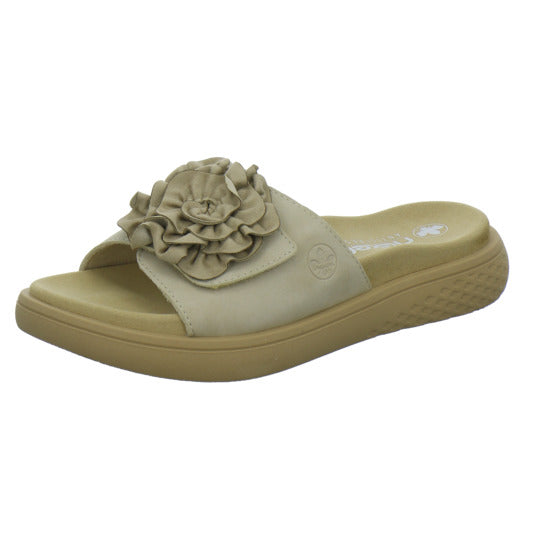 Rieker Pantoletten Beige - 360° Ansicht