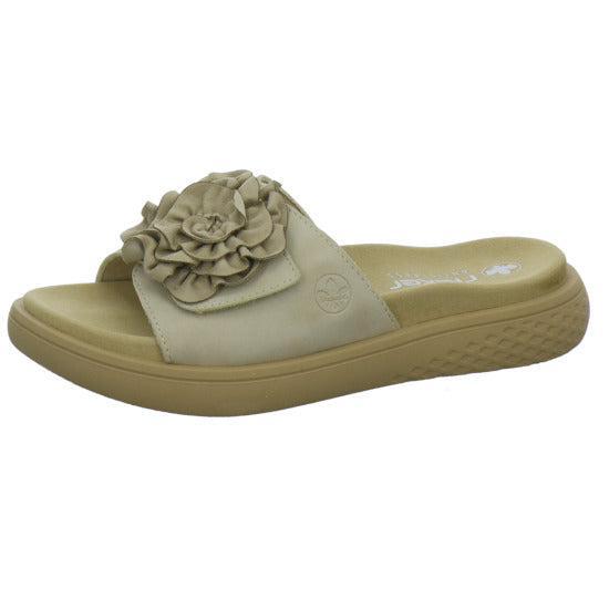 Rieker Pantoletten Beige - 360° Ansicht