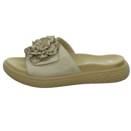 Rieker Pantoletten Beige - 360° Ansicht