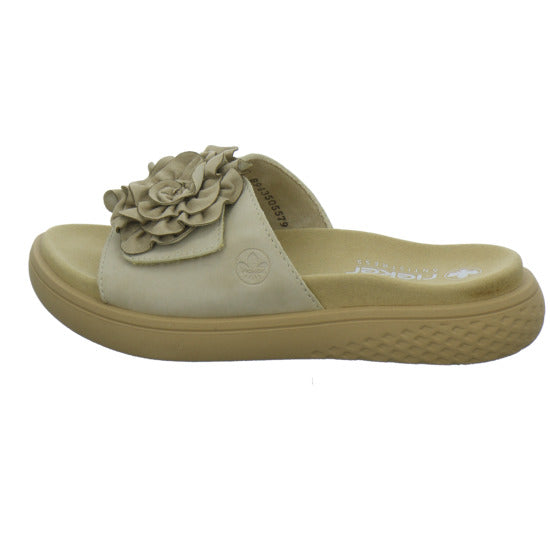 Rieker Pantoletten Beige - 360° Ansicht