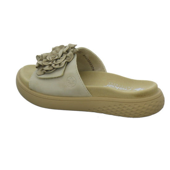 Rieker Pantoletten Beige - 360° Ansicht