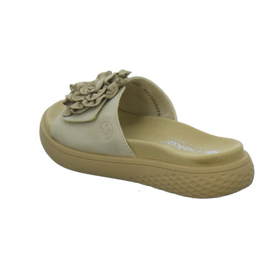Rieker Pantoletten Beige - 360° Ansicht