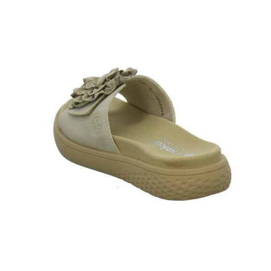 Rieker Pantoletten Beige - 360° Ansicht