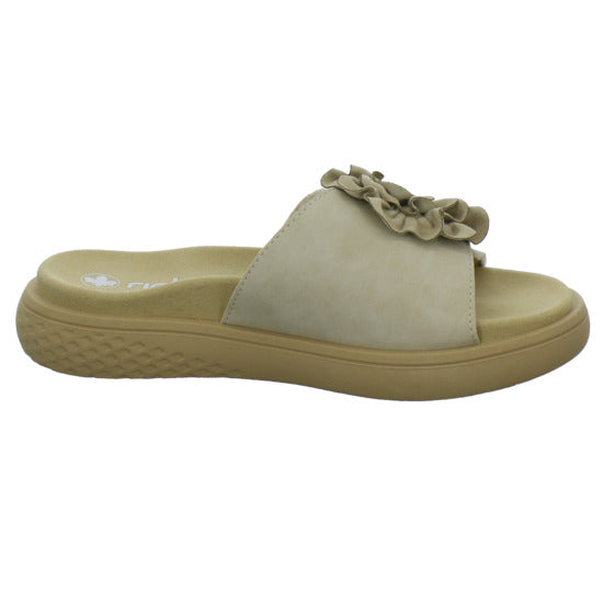 Rieker Pantoletten Beige - 360° Ansicht