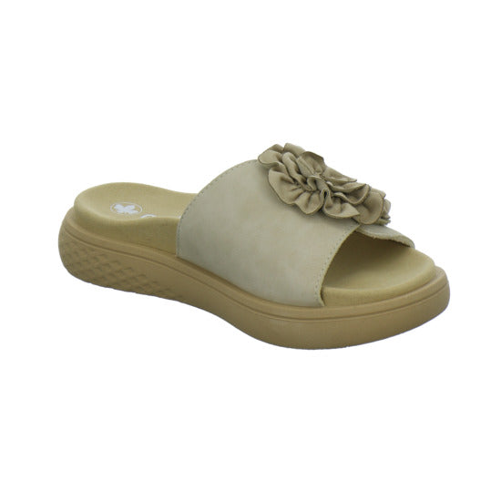 Rieker Pantoletten Beige - 360° Ansicht