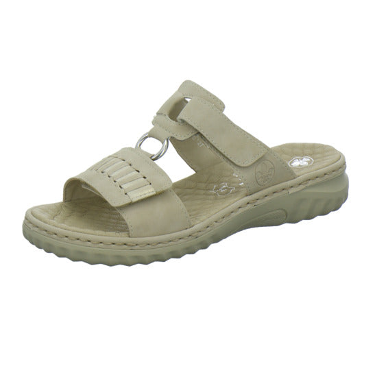 Rieker Pantoletten Beige - 360° Ansicht