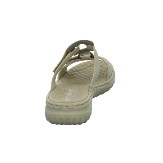 Rieker Pantoletten Beige - 360° Ansicht