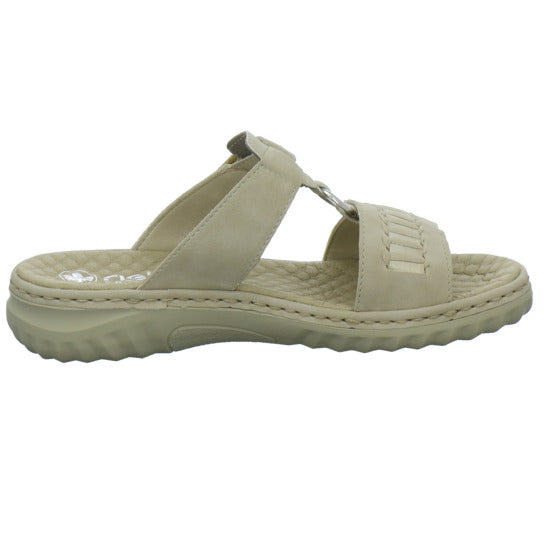 Rieker Pantoletten Beige - 360° Ansicht