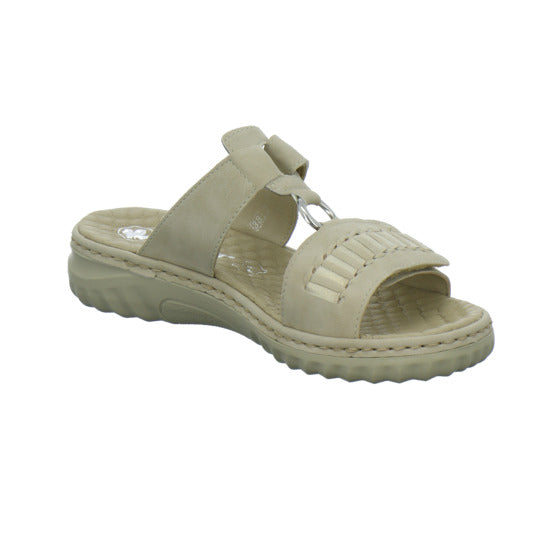 Rieker Pantoletten Beige - 360° Ansicht