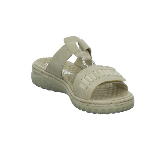 Rieker Pantoletten Beige - 360° Ansicht