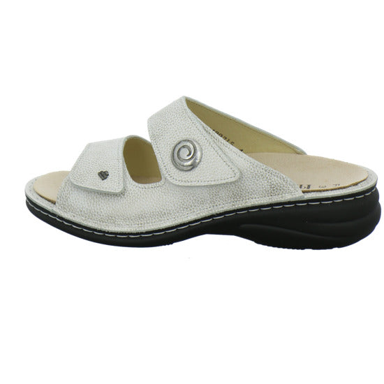 Finn Comfort Colina Pantoletten Beige - 360° Ansicht