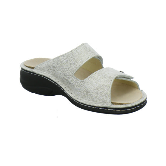 Finn Comfort Colina Pantoletten Beige - 360° Ansicht