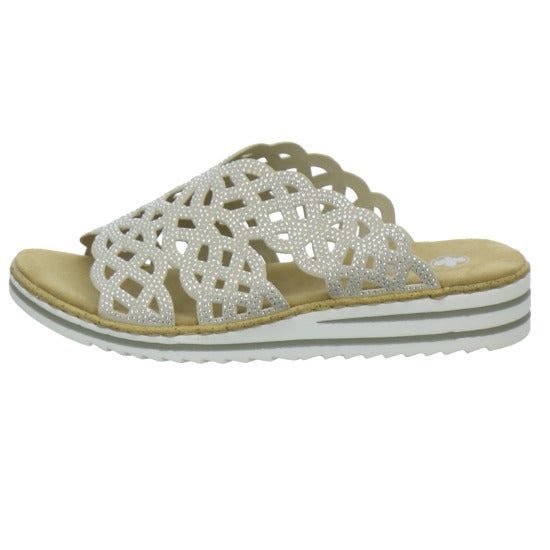 Rieker Pantoletten Damen Beige