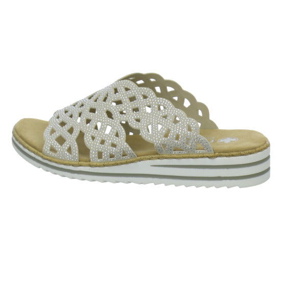 Rieker Pantoletten Damen Beige