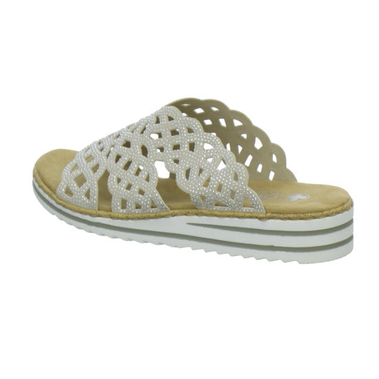 Rieker Pantoletten Damen Beige