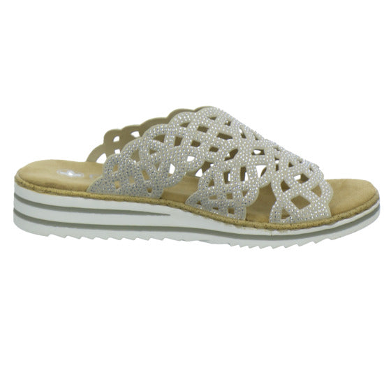 Rieker Pantoletten Damen Beige