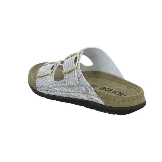 Rohde Pantoletten Damen Beige-kombi