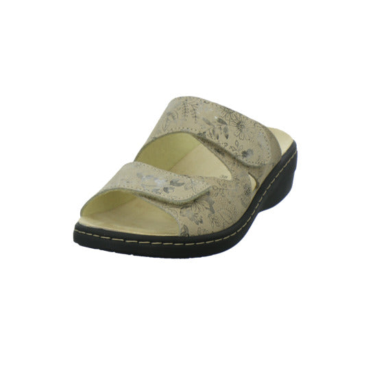 Longo Pantoletten Damen Beq-Pantl-Wörishf-30 Beige-kombi