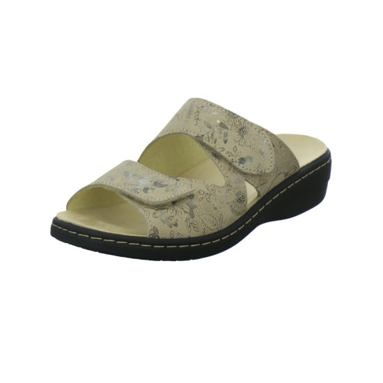 Longo Pantoletten Damen Beq-Pantl-Wörishf-30 Beige-kombi