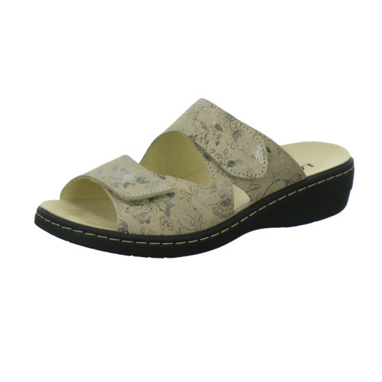 Longo Pantoletten Damen Beq-Pantl-Wörishf-30 Beige-kombi