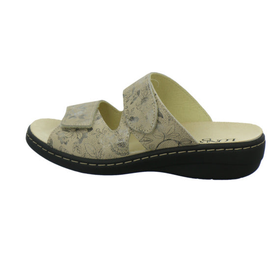 Longo Pantoletten Damen Beq-Pantl-Wörishf-30 Beige-kombi