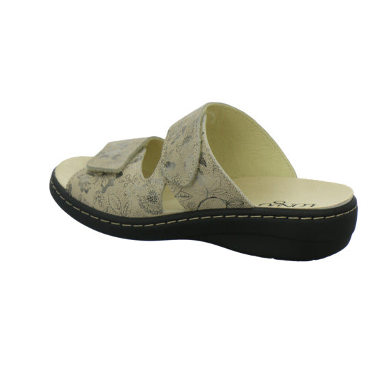 Longo Pantoletten Damen Beq-Pantl-Wörishf-30 Beige-kombi