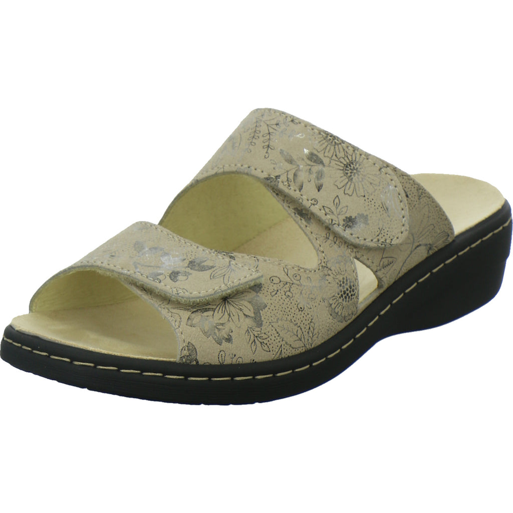 Longo Pantoletten Damen Beq-Pantl-Wörishf-30 Beige-kombi