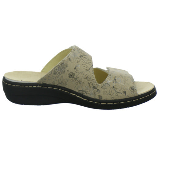 Longo Pantoletten Damen Beq-Pantl-Wörishf-30 Beige-kombi