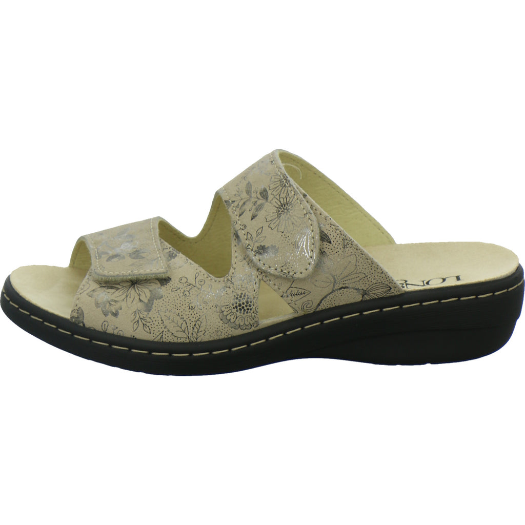 Longo Pantoletten Damen Beq-Pantl-Wörishf-30 Beige-kombi