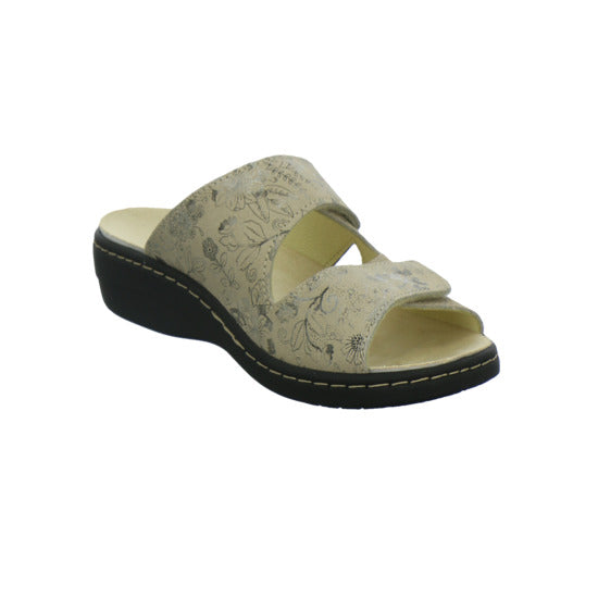 Longo Pantoletten Damen Beq-Pantl-Wörishf-30 Beige-kombi