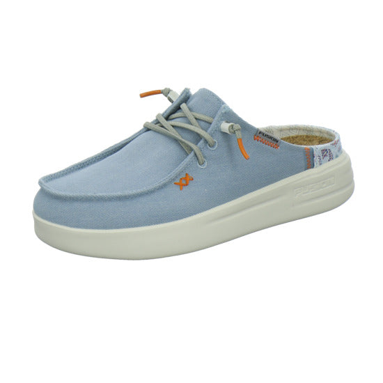 Fusion Pantoletten Hellblau