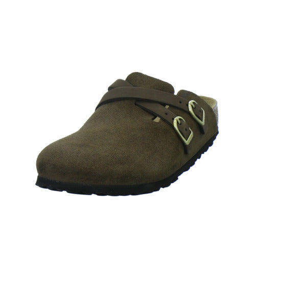 Birkenstock Pantoletten Damen Blair Velour Dunkelbraun
