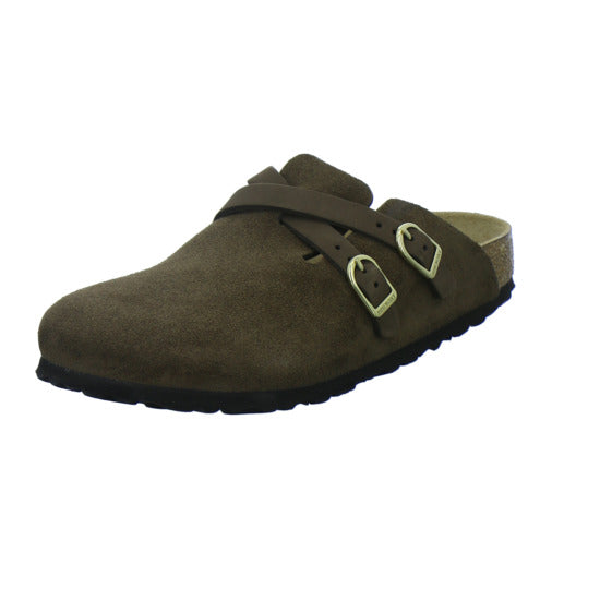 Birkenstock Pantoletten Damen Blair Velour Dunkelbraun