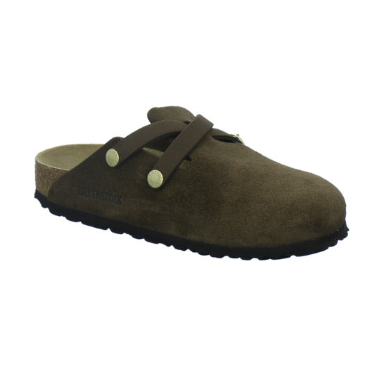 Birkenstock Pantoletten Damen Blair Velour Dunkelbraun