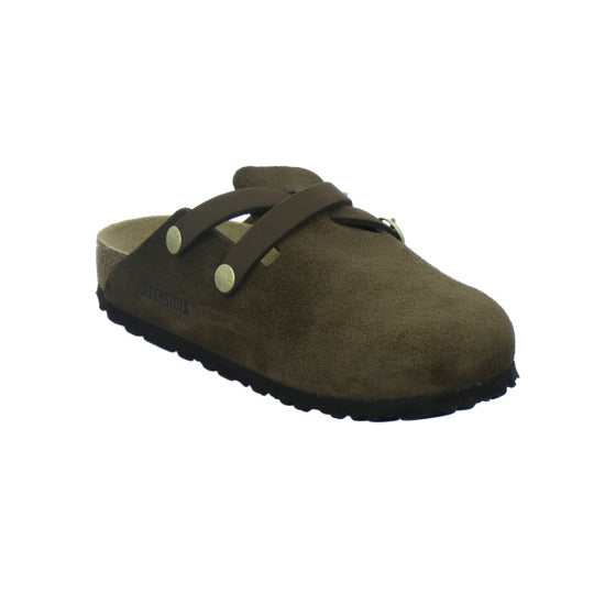 Birkenstock Pantoletten Damen Blair Velour Dunkelbraun