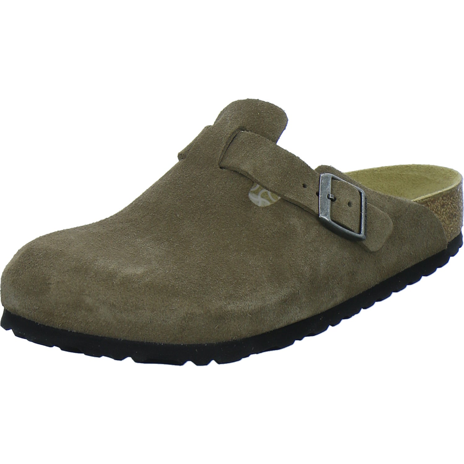 Birkenstock Pantoletten Damen Boston Velour Hellbraun