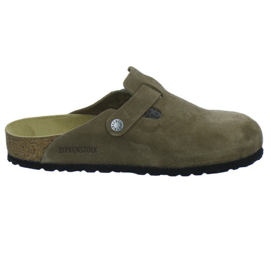 Birkenstock Pantoletten Damen Boston Velour Hellbraun