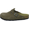 Birkenstock Pantoletten Damen Boston Velour Hellbraun