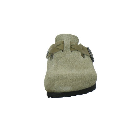Birkenstock Boston Braided Pantoletten taupe - 360° Ansicht