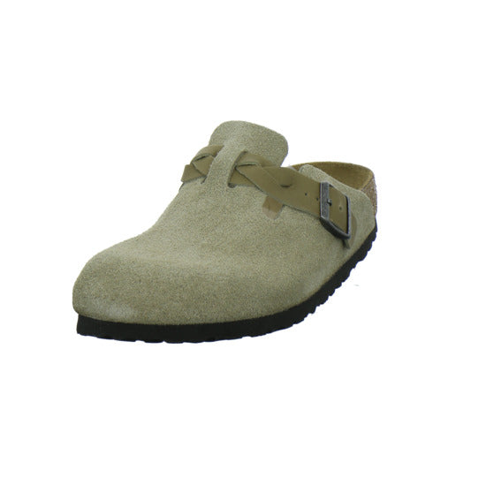 Birkenstock Boston Braided Pantoletten taupe - 360° Ansicht