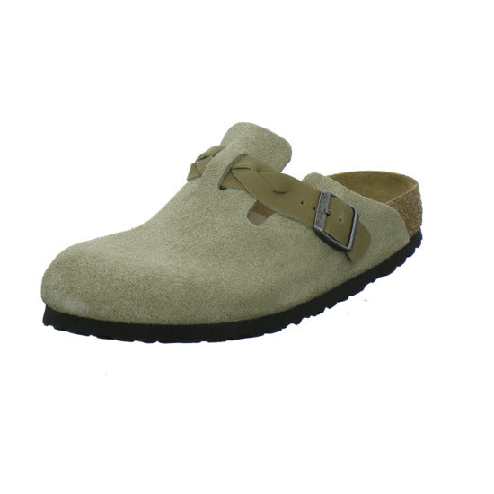 Birkenstock Boston Braided Pantoletten taupe - 360° Ansicht