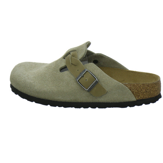 Birkenstock Boston Braided Pantoletten taupe - 360° Ansicht