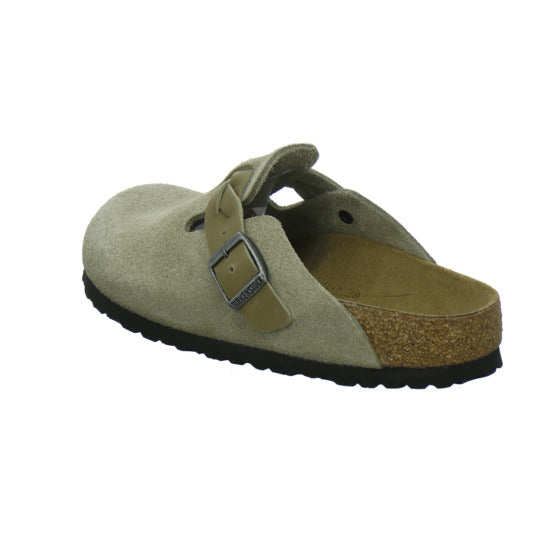 Birkenstock Boston Braided Pantoletten taupe - 360° Ansicht