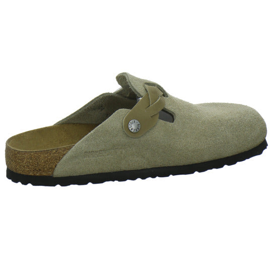 Birkenstock Boston Braided Pantoletten taupe - 360° Ansicht