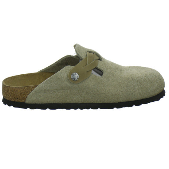 Birkenstock Boston Braided Pantoletten taupe - 360° Ansicht