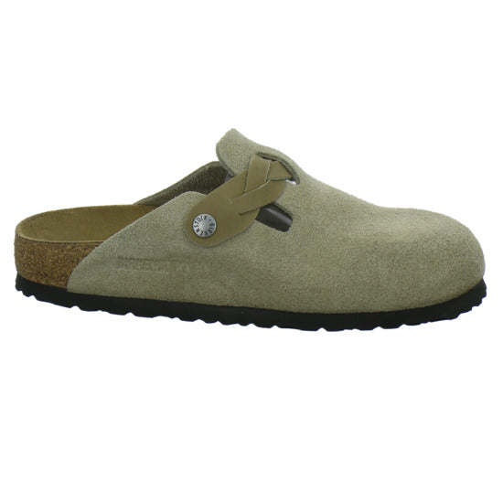 Birkenstock Boston Braided Pantoletten taupe - 360° Ansicht
