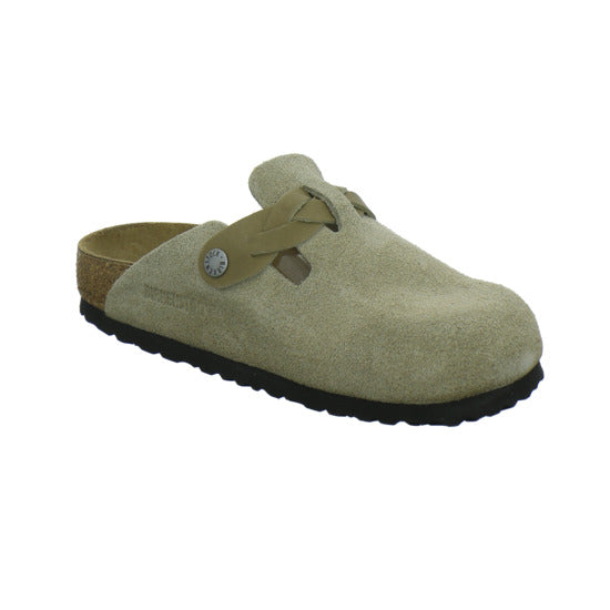 Birkenstock Boston Braided Pantoletten taupe - 360° Ansicht