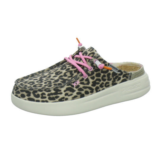 Fusion Pantoletten Damen animal
